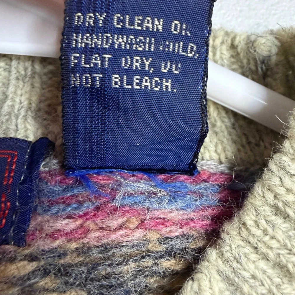 Carl Michaels Sweater Shetland Wool Fair Isle Crewneck Vintage Preppy L